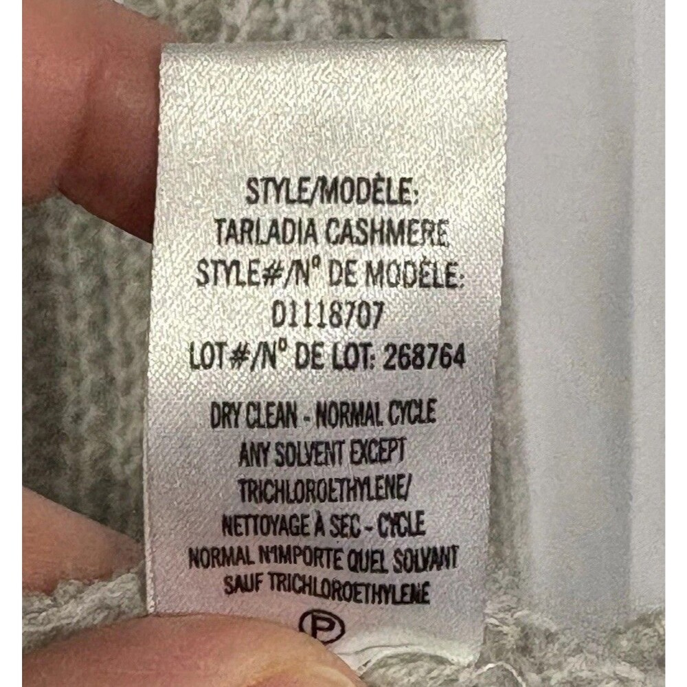 Theory Cashmere Sweater Women Medium Gray Chunky Knit Quiet Luxury Heritage Cozy - Picture 6 of 7